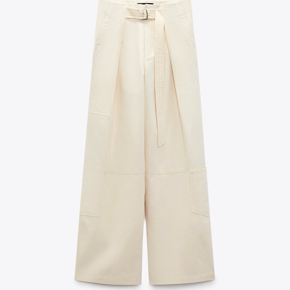 Zara High Rise Tapered Pants BNWT - Picture 2 of 3